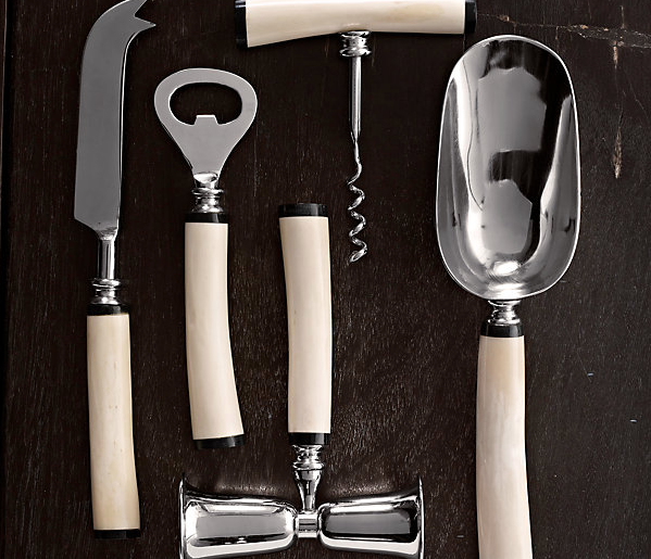 Natural White Bone Bar Tool Set