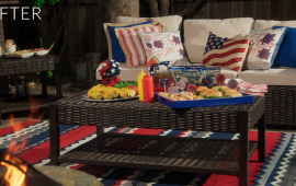 An Americana Themed Backyard Makeover - With Pier 1 | sohautestyle.com