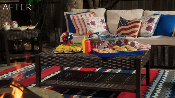An Americana Themed Backyard Makeover - With Pier 1 | sohautestyle.com