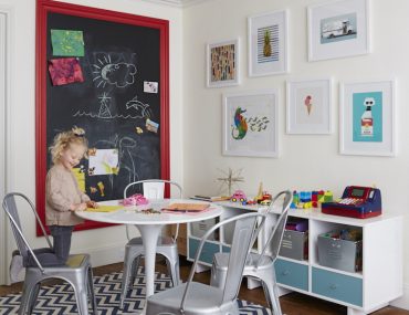 Before & After - A Stylish & Sophisticated Playroom designed by Nicole Gibbons