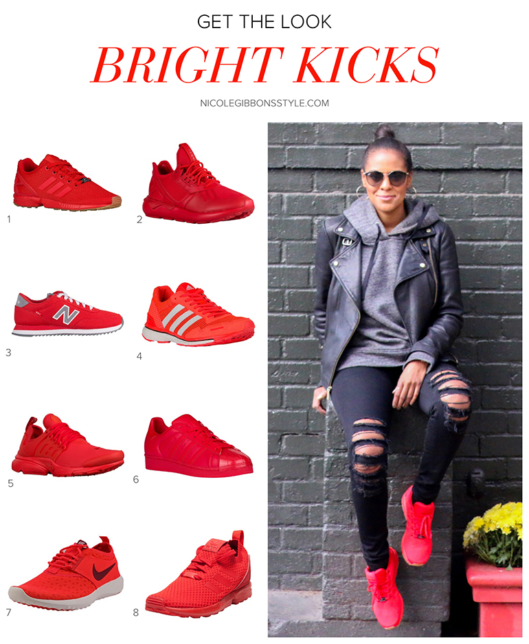 Bright Red Sneakers