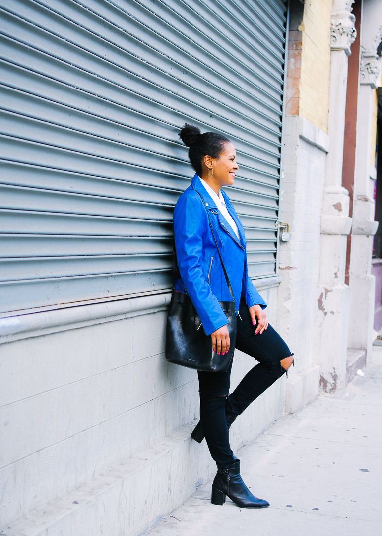 Cerulean Blue Leather Jacket-3