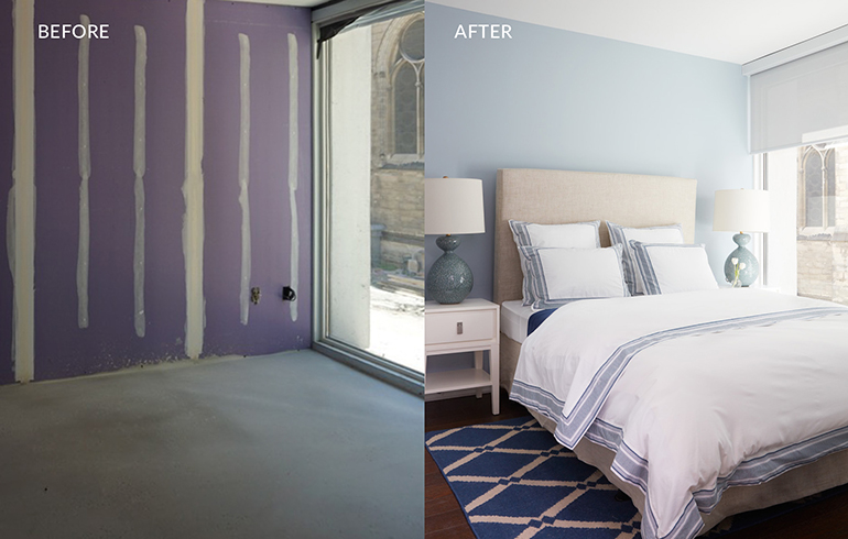 Coastal Beachy Bedroom BEFORE-AFTER