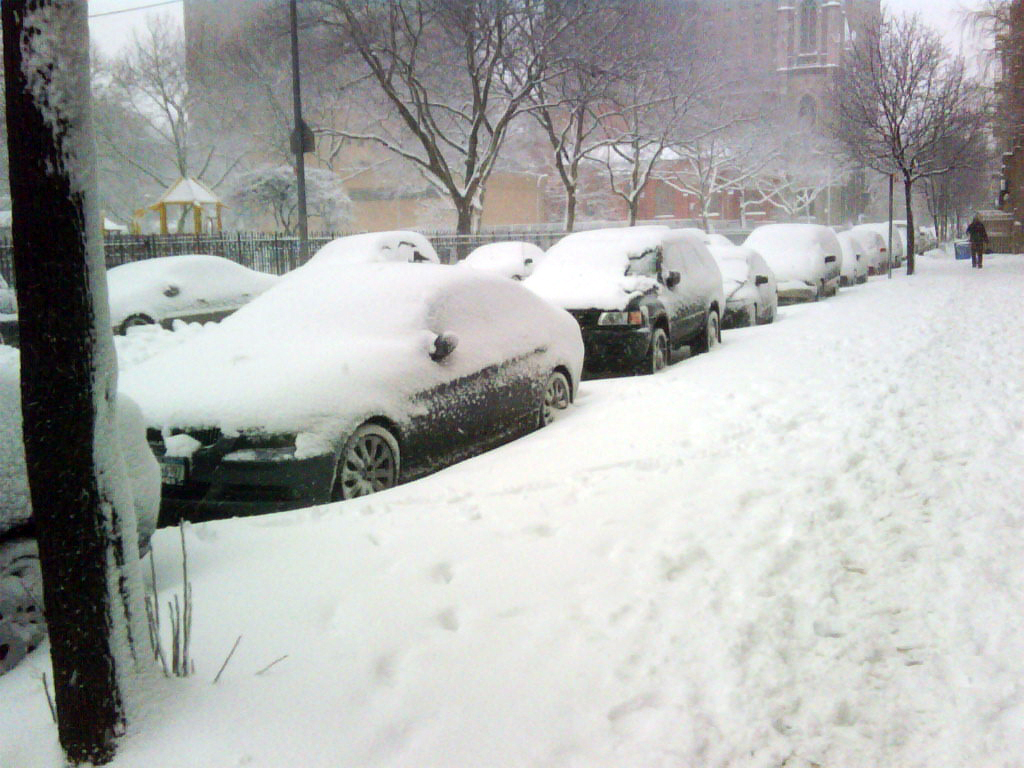 Snowy day in nyc